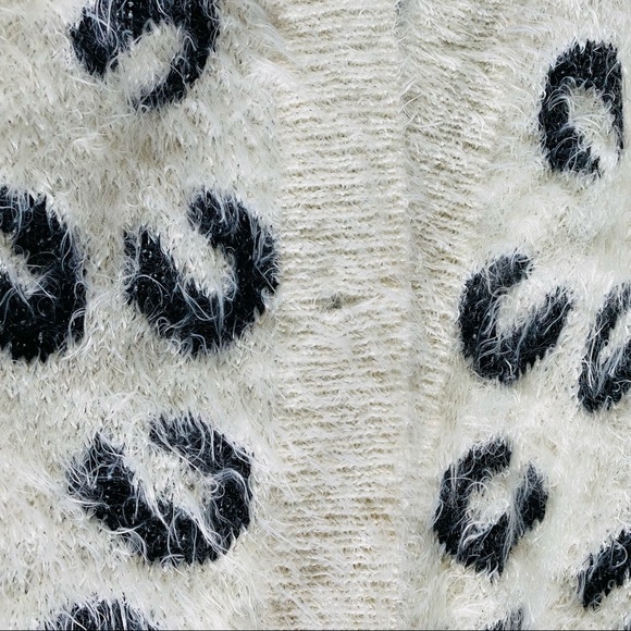 APT. 9 Cheetah Print Fuzzy Cardigan - Picture 4 of 7